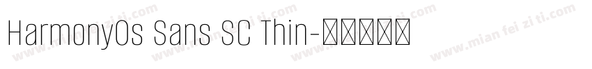Harmony0s Sans SC Thin字体转换